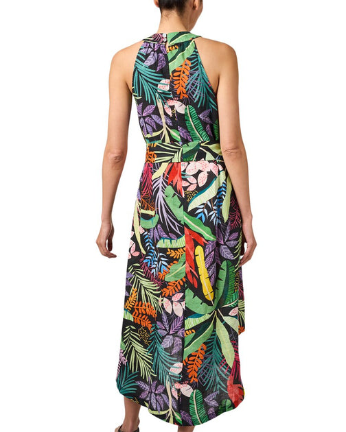 120% Lino Halter Linen Midi Dress Multi EU 44 3