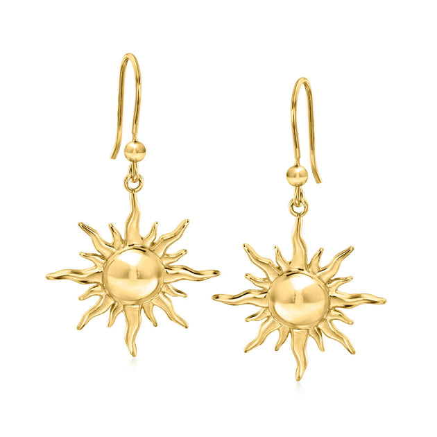 Ross-Simons Sun Drop Earrings Gold 2