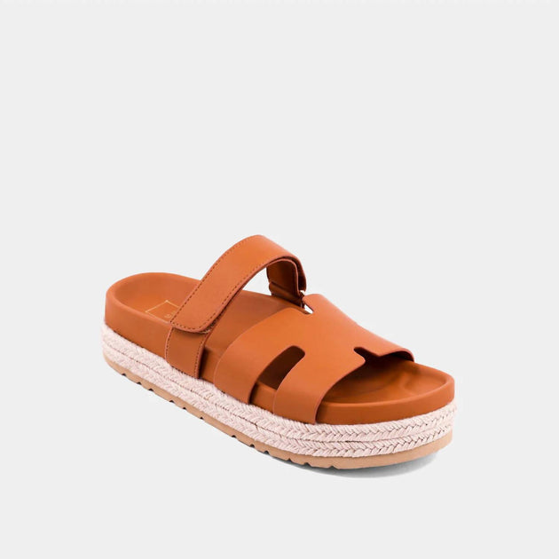 SHU SHOP Izzy Jute Platform Slide Brown 7.5 4