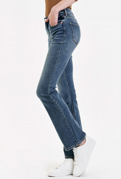 Dear John Denim Jax Mid Rise Bootcut Jeans - Silverdale blue 25" Taillenumfang 3
