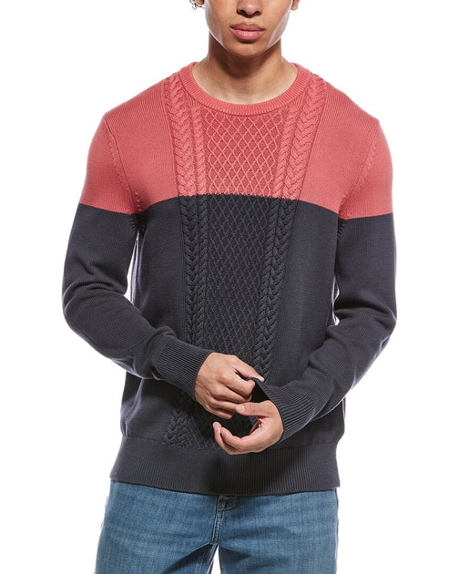 Brooks Brothers Colorblocked Crewneck Sweater Red Large 2