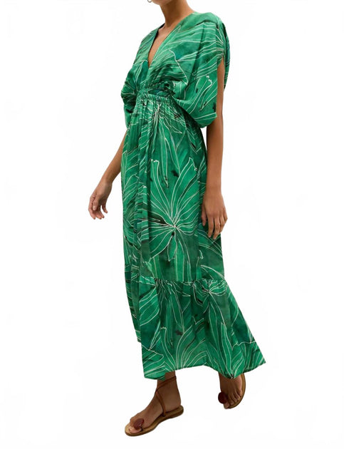 Marie Oliver Venus Caftan Dress Green Medium 3