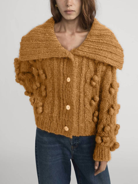 FRAME Bauble Cardigan Marron Large 2