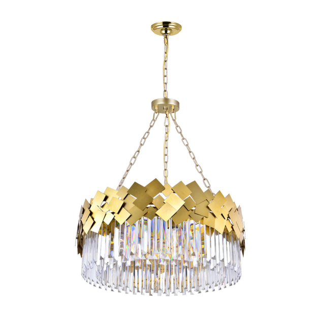 CWI Lighting Panache Lustre Dirigé vers le Bas 8 Lumières Or 2
