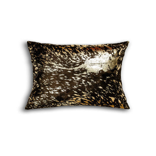 Hivvago Cowhide Pillow Chocolate 12x20 2