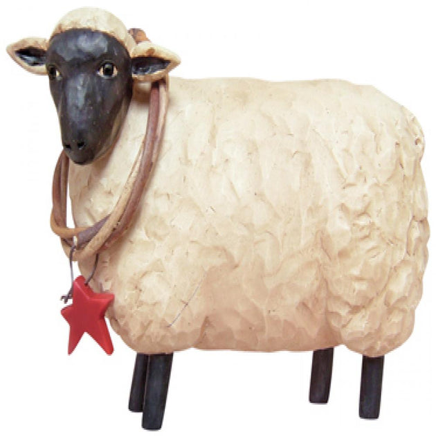 Hivvago Resin Sheep with Wreath Figurine 2