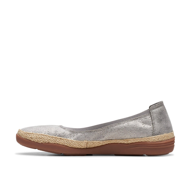Clarks Elaina Rae Flats Silver US 8.5 3
