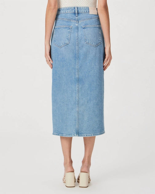 Paige Angela Midi Skirt Blue 32 3