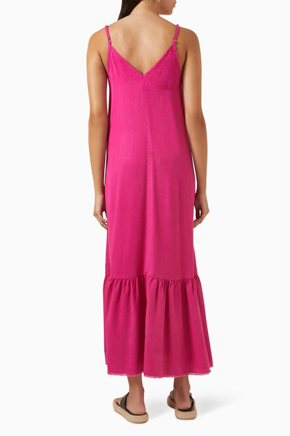 Electric & Rose Corsica Maxi Dress Pink Large 4