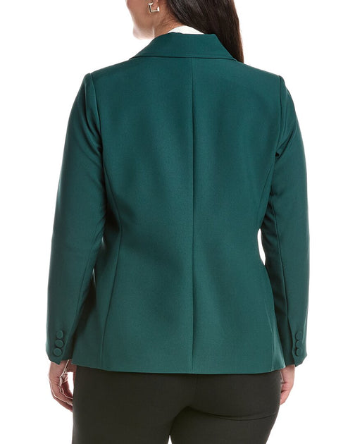 Tahari ASL Solid Blazer Green US 16 3