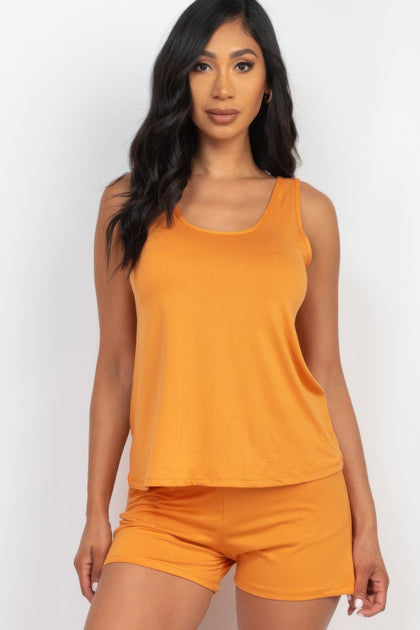TRUEDAMES Tank Top & Shorts Set Red Medium 5