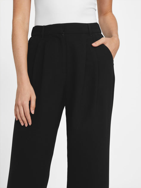 Guess Factory Nancy Wide-Leg Trousers Black Large 4