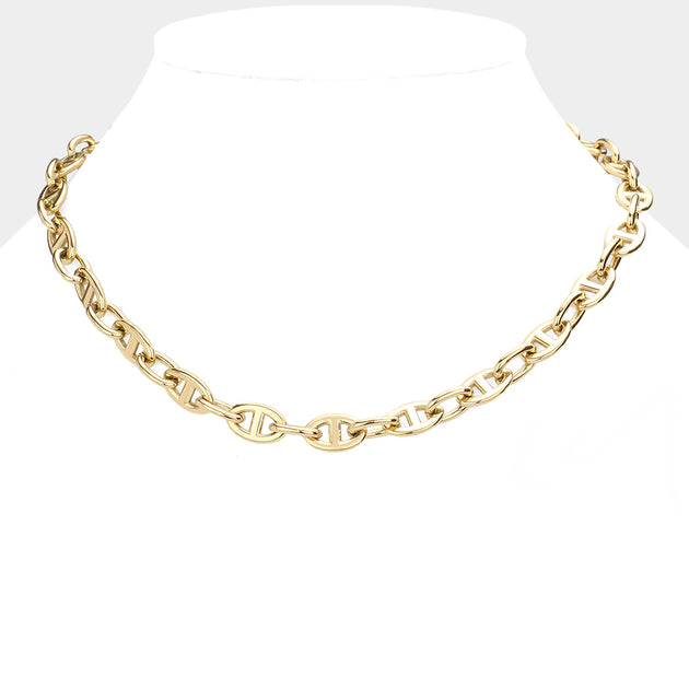 FASHNZFAB Chain Necklace Gold One Size 5