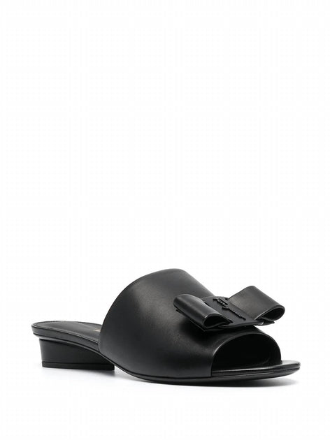 Salvatore Ferragamo Double Bow Mule Sandals Black US 4.5 3