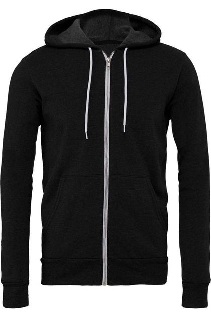 BELLA + CANVAS Sponge Fleece Full-Zip Hoodie Black XXLarge 2