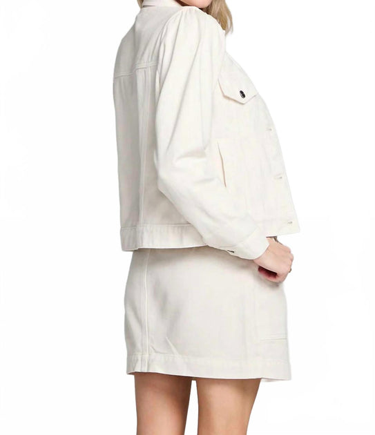 Saltwater Luxe Hyland Denim Jacket White Small 4