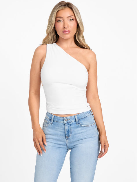 Guess Factory Belle One-Shoulder Tank Beige XSmall/Small 2