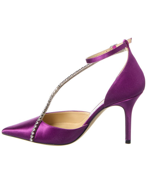 Jimmy Choo Talika 85 Satin Pump | ShopSimon