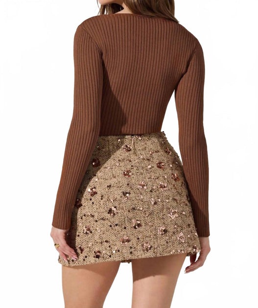 ASTR Lynly Sweater Brown Large 3