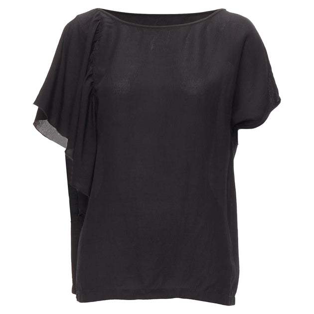 Dries Van Noten Viscose Linen Blouse Black EU 40 4
