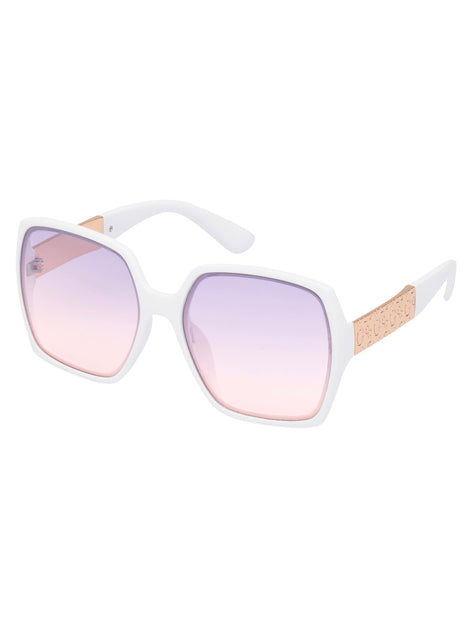 Guess Factory Square Logo Plastic Sunglasses Red Female 5