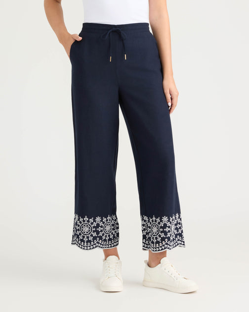 Ellen Tracy Cropped Pant White XLarge 2