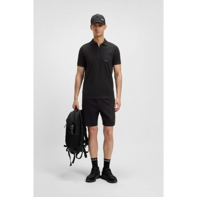 Boss Zip-neck Polo Shirt Black XL 3