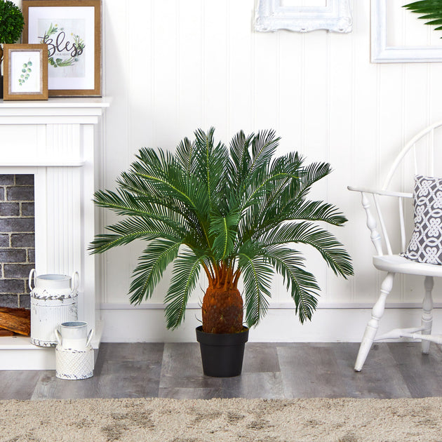 Hivvago Cycas Artificial Tree Green 91cm 4