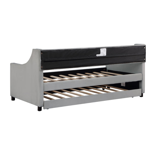 Streamdale Twin Daybed with Trundle Gray 4