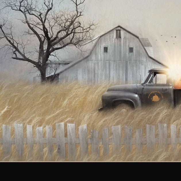 Hivvago Fall Pumpkin Harvest 1 Framed Print Black 35.56x50.8 4