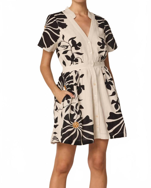 Cleobella Beatrice Mini Dress Beige Small 2
