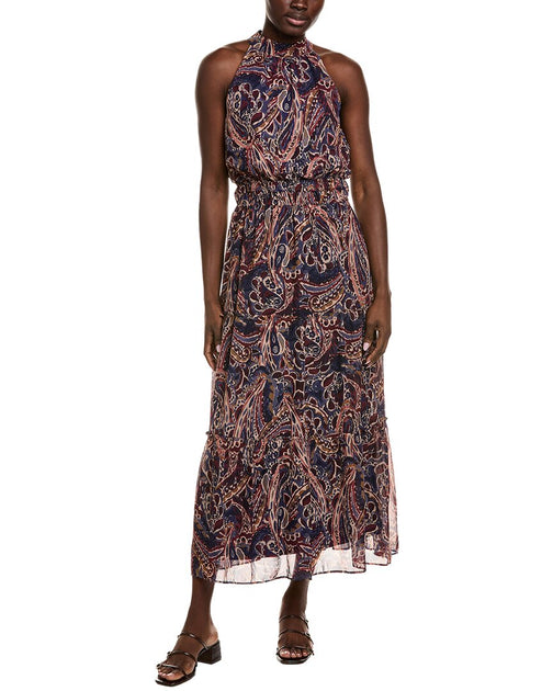 Julia Jordan Bedrucktes Chiffon Maxikleid Blau US 16 2