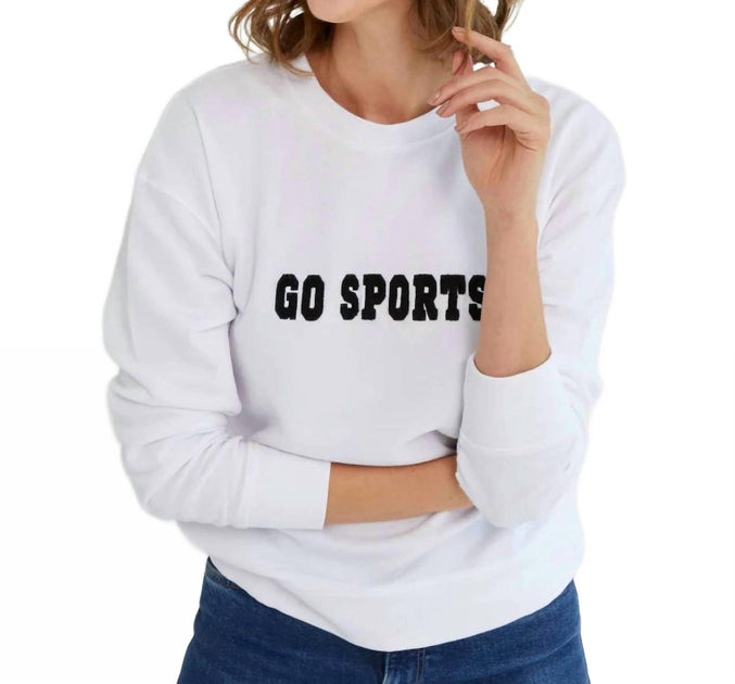 Shiraleah Go Sports Sweatshirt White Medium 3