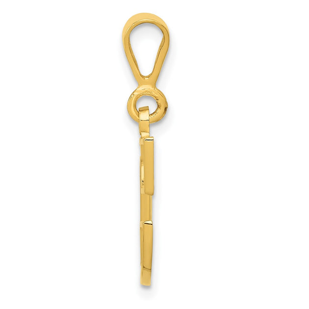 Diamond2Deal Initial C Pendant Yellow Gold 3