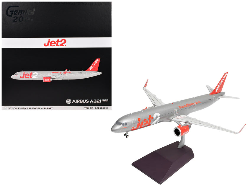 GeminiJets Airbus A321neo Jet2 Silver Red 1/200 2
