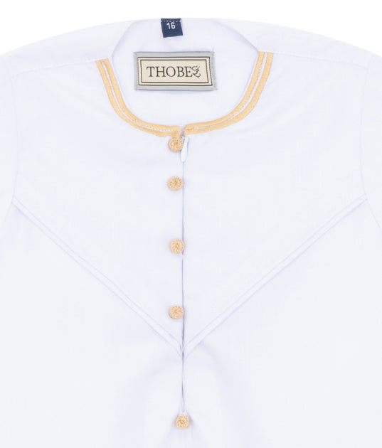 Jungen Thobe Romper Weiß - 9-12 Monate 4