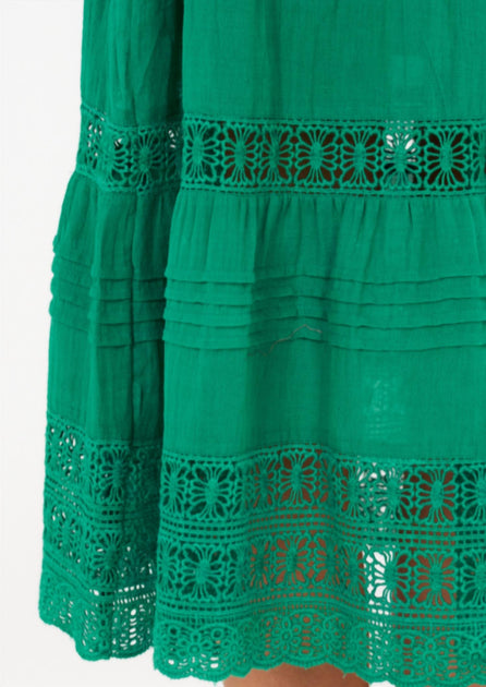 M.A.B.E. Loretta Midi Dress Green Large 4