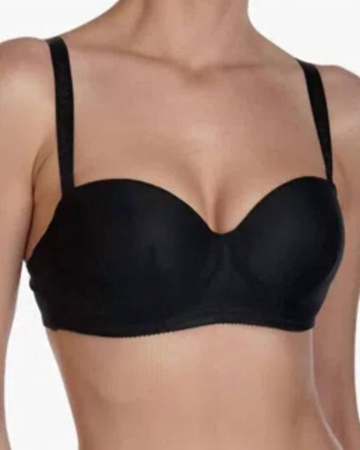 Ajour Long Strapless Bra Black 36B 3