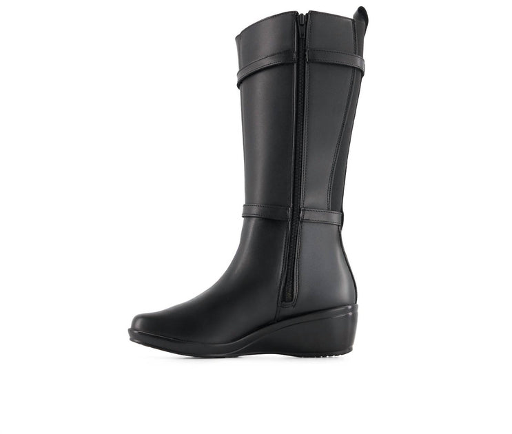 Andrea Women's Leather Tall Riding Boots Black US 5 3
