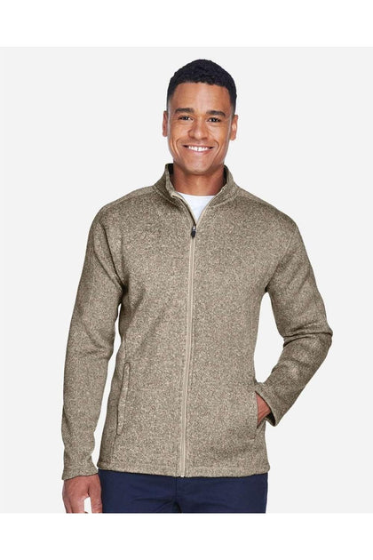 Devon & Jones Bristol Full-Zip Sweater Fleece Jacket Brown XXLarge 4