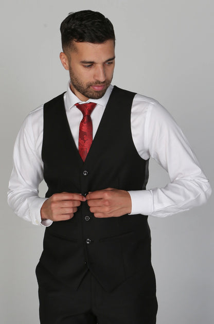 Paul Andrew Parker Waistcoat Black US 42 2