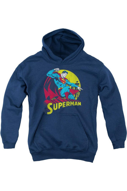 Gildan DC Comics Big Blue Hooded Sweatshirt Blue XL 2