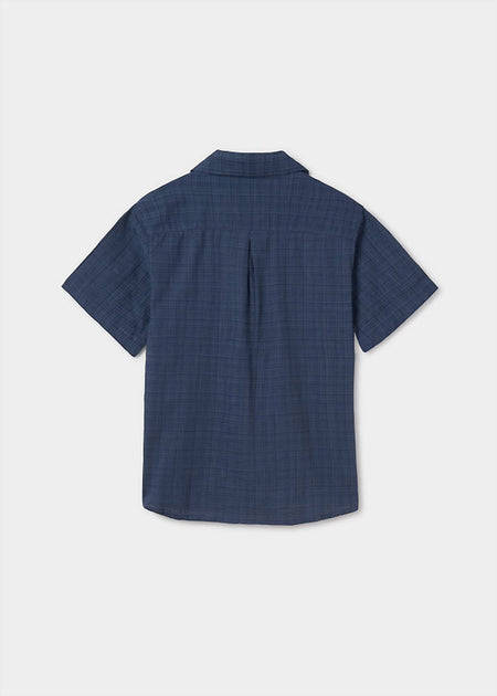 Mayoral Boys Micro Plaid Shirt Blue US 12 3
