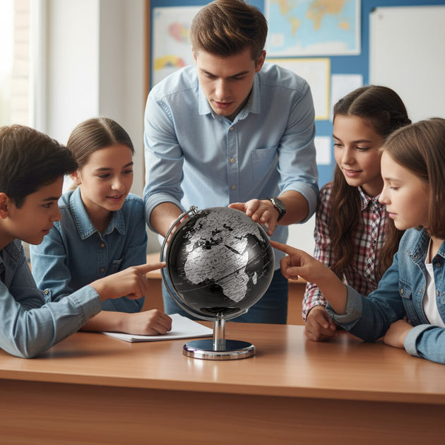 Hivvago World Globe Black Gold 4