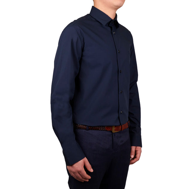 Cavalli Class Herren Hemd Dunkelblau US 17 3