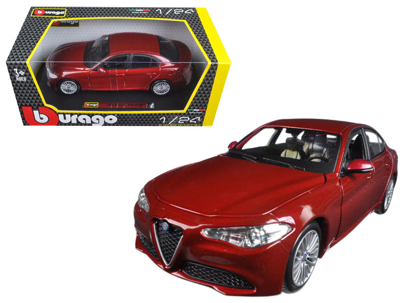 Bburago Alfa Romeo Giulia 2016 Modellauto Burgunderrot 1/24 2