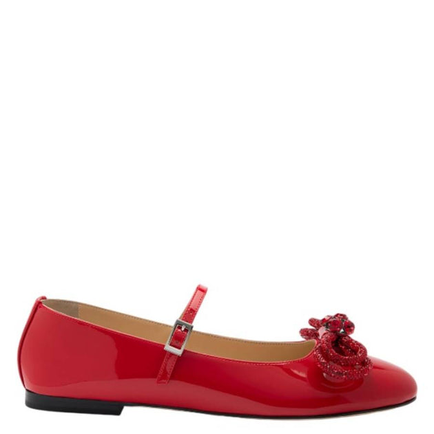 Mach & Mach PF24-S0741 Mary Jane Flats Red US 5.5 2