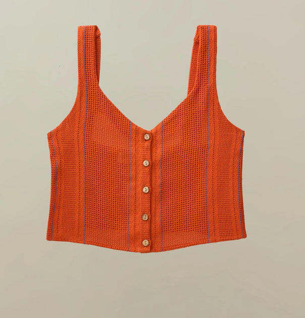 Road to Nowhere Sofia Tank Top Orange Small 2