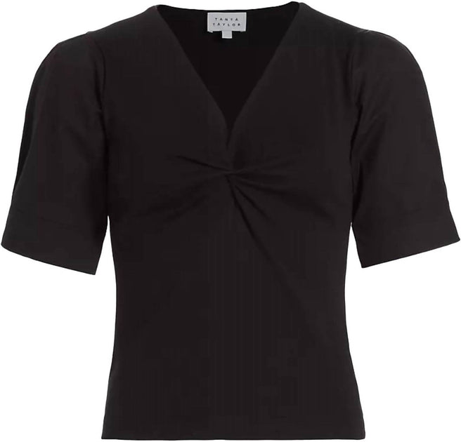 Taylor Ronelle Twist Front Blouse Black XSmall 3