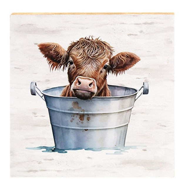 Hivvago Baby Highland Cow Figurine 3